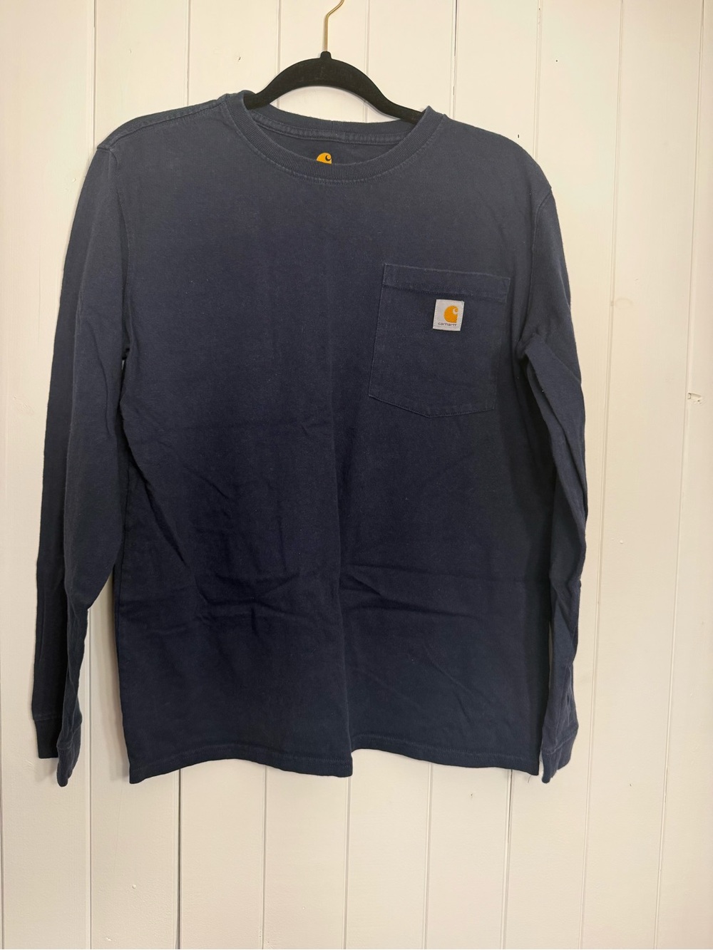 Carhartt Navy Long Sleeve Pocket Tee
